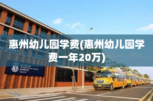 惠州幼儿园学费(惠州幼儿园学费一年20万)