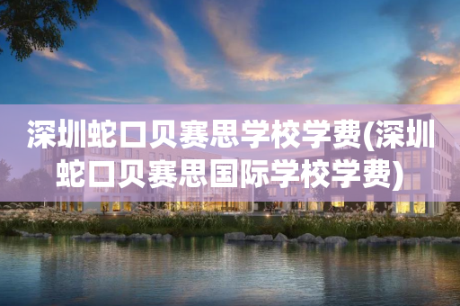 深圳蛇口贝赛思学校学费(深圳蛇口贝赛思国际学校学费)