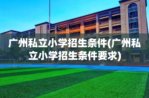 广州私立小学招生条件(广州私立小学招生条件要求)
