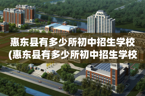 惠东县有多少所初中招生学校(惠东县有多少所初中招生学校名单)