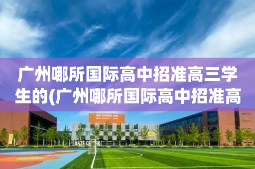 广州哪所国际高中招准高三学生的(广州哪所国际高中招准高三学生的多)