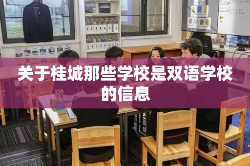 关于桂城那些学校是双语学校的信息