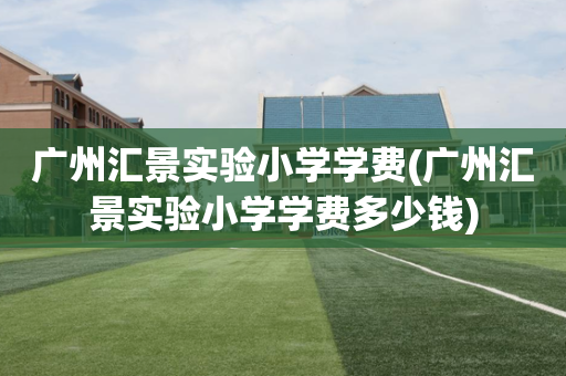 广州汇景实验小学学费(广州汇景实验小学学费多少钱)