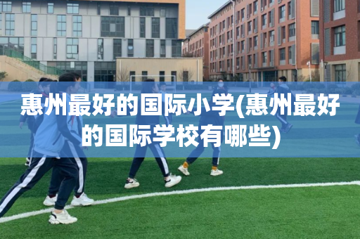 惠州最好的国际小学(惠州最好的国际学校有哪些)