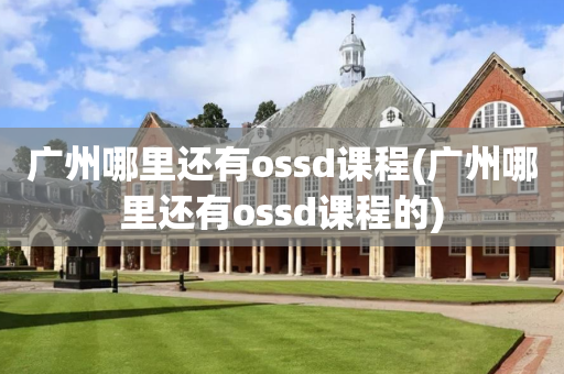 广州哪里还有ossd课程(广州哪里还有ossd课程的)