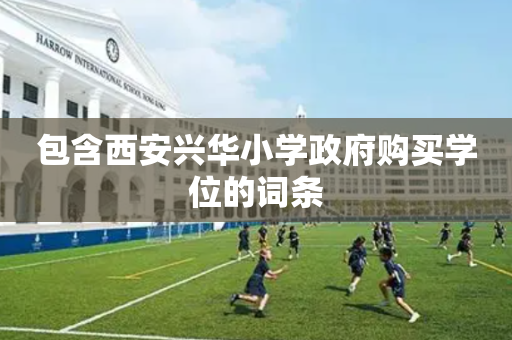包含西安兴华小学政府购买学位的词条
