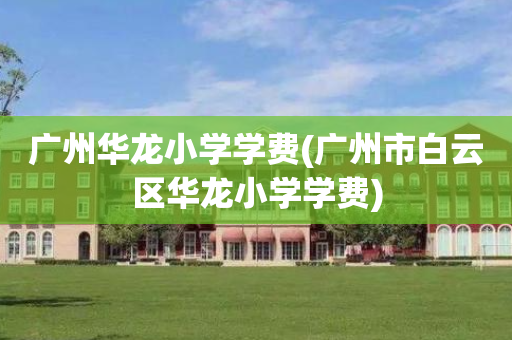 广州华龙小学学费(广州市白云区华龙小学学费)