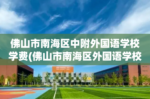 佛山市南海区中附外国语学校学费(佛山市南海区外国语学校2019年学费)