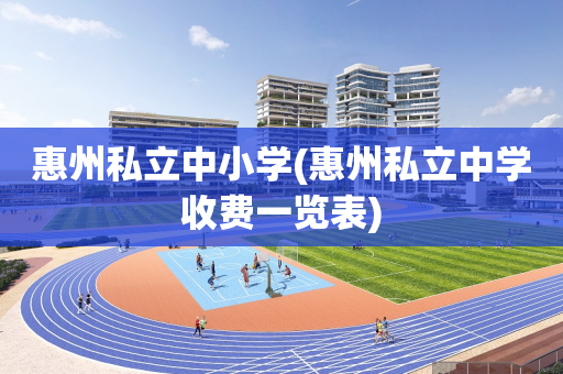 惠州私立中小学(惠州私立中学收费一览表)