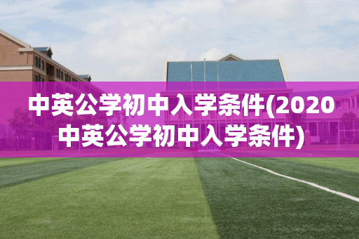 中英公学初中入学条件(2020中英公学初中入学条件)