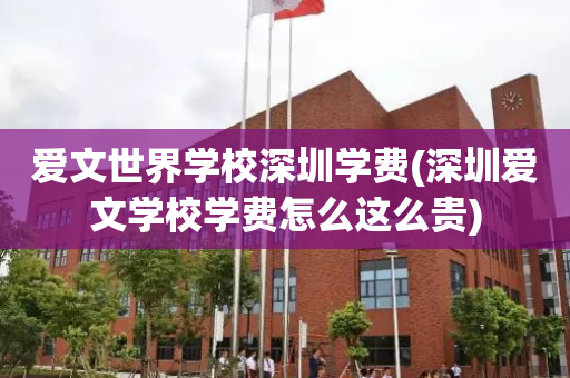 爱文世界学校深圳学费(深圳爱文学校学费怎么这么贵)