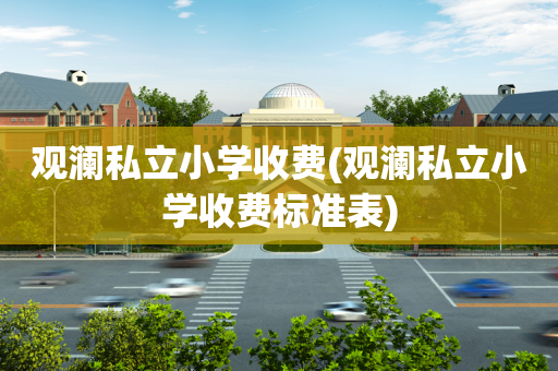 观澜私立小学收费(观澜私立小学收费标准表)