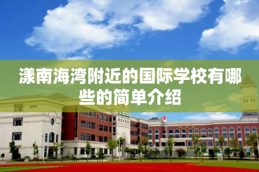 漾南海湾附近的国际学校有哪些的简单介绍