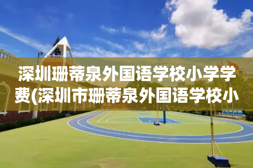 深圳珊蒂泉外国语学校小学学费(深圳市珊蒂泉外国语学校小学学费)