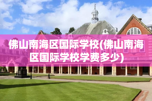 佛山南海区国际学校(佛山南海区国际学校学费多少)