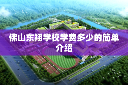 佛山东翔学校学费多少的简单介绍