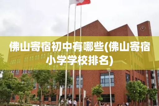 佛山寄宿初中有哪些(佛山寄宿小学学校排名)