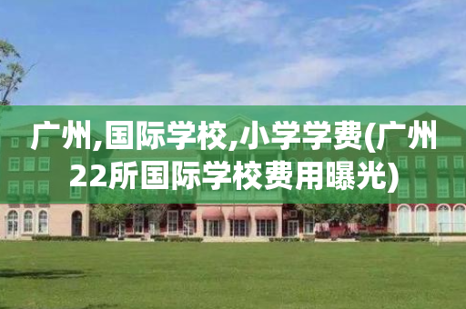 广州,国际学校,小学学费(广州22所国际学校费用曝光)