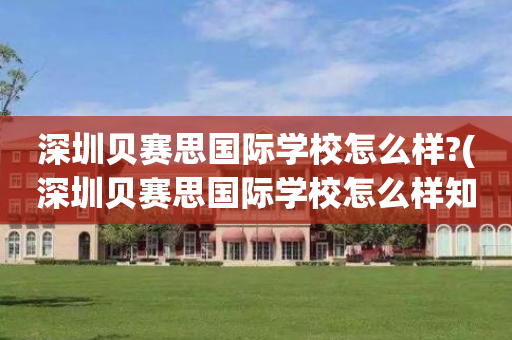 深圳贝赛思国际学校怎么样?(深圳贝赛思国际学校怎么样知乎)