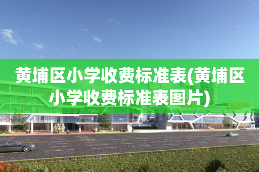 黄埔区小学收费标准表(黄埔区小学收费标准表图片)