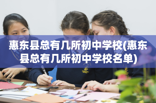 惠东县总有几所初中学校(惠东县总有几所初中学校名单)