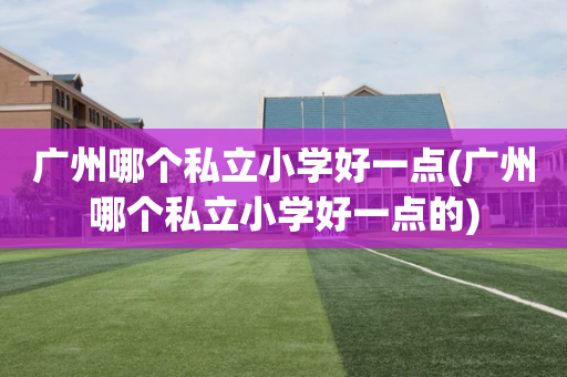 广州哪个私立小学好一点(广州哪个私立小学好一点的)