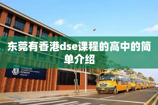 东莞有香港dse课程的高中的简单介绍
