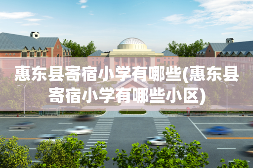 惠东县寄宿小学有哪些(惠东县寄宿小学有哪些小区)