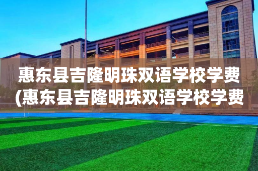 惠东县吉隆明珠双语学校学费(惠东县吉隆明珠双语学校学费是多少)