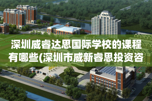 深圳威睿达思国际学校的课程有哪些(深圳市威新睿思投资咨询有限责任公司)