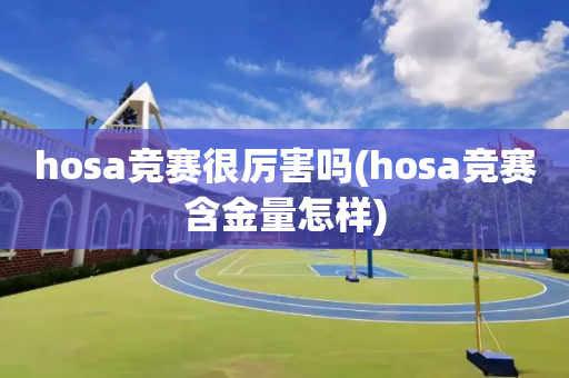 hosa竞赛很厉害吗(hosa竞赛含金量怎样)