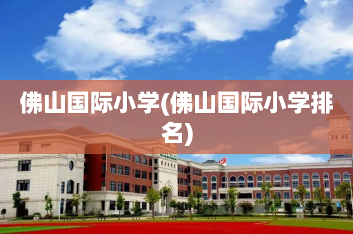 佛山国际小学(佛山国际小学排名)