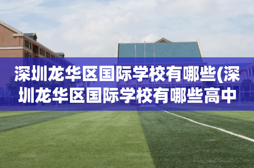 深圳龙华区国际学校有哪些(深圳龙华区国际学校有哪些高中)
