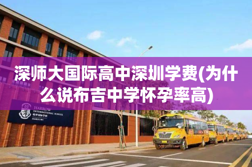 深师大国际高中深圳学费(为什么说布吉中学怀孕率高)
