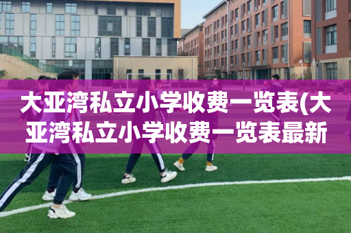 大亚湾私立小学收费一览表(大亚湾私立小学收费一览表最新)