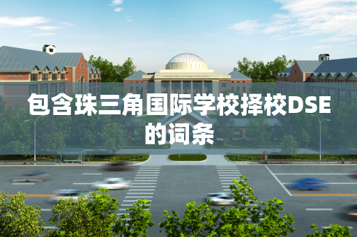 包含珠三角国际学校择校DSE的词条