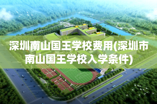 深圳南山国王学校费用(深圳市南山国王学校入学条件)
