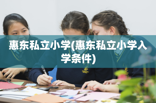 惠东私立小学(惠东私立小学入学条件)
