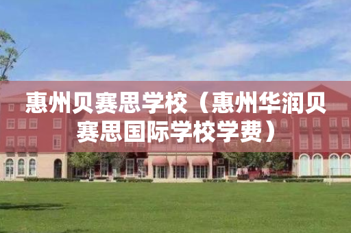 惠州贝赛思学校（惠州华润贝赛思国际学校学费）