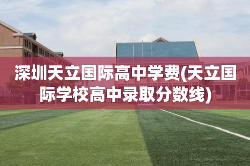 深圳天立国际高中学费(天立国际学校高中录取分数线)