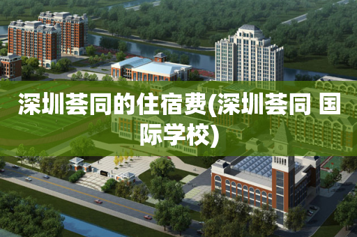 深圳荟同的住宿费(深圳荟同 国际学校)
