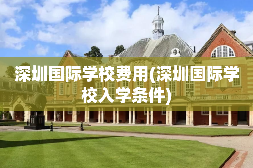 深圳国际学校费用(深圳国际学校入学条件)