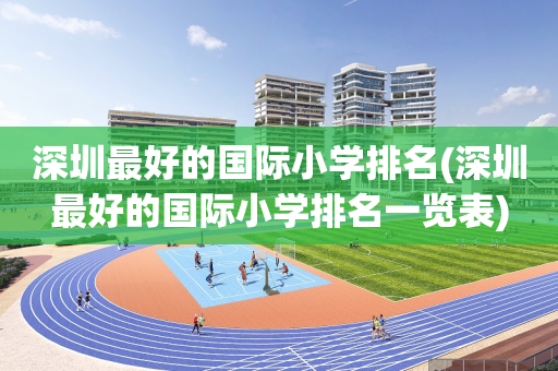 深圳最好的国际小学排名(深圳最好的国际小学排名一览表)