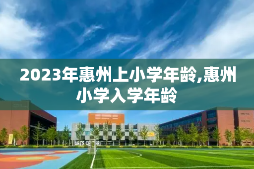 2023年惠州上小学年龄,惠州小学入学年龄