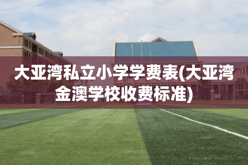 大亚湾私立小学学费表(大亚湾金澳学校收费标准)