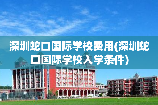 深圳蛇口国际学校费用(深圳蛇口国际学校入学条件)