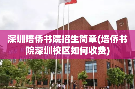 深圳培侨书院招生简章(培侨书院深圳校区如何收费)