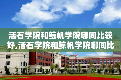 活石学院和鲸帆学院哪间比较好,活石学院和鲸帆学院哪间比较好就业