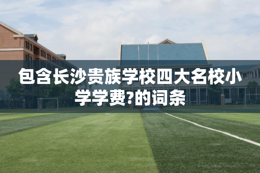 包含长沙贵族学校四大名校小学学费?的词条