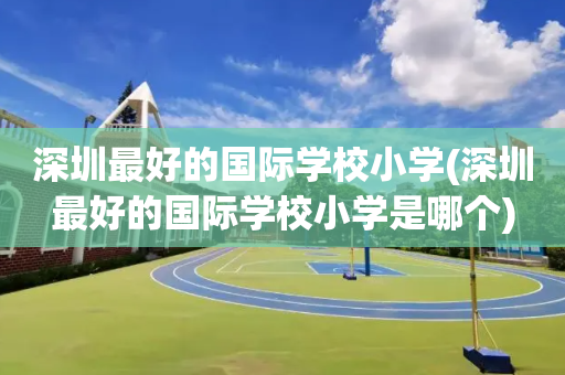 深圳最好的国际学校小学(深圳最好的国际学校小学是哪个)